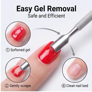 BAFA SURGICAL INSTRUMENTS Stainless Steel <b>Nail</b> Buffer <b>Nail</b> Peeler High Quality Silver Manicure <b>Tools</b> Reusable <b>Nail</b> Cuticle - Product Image 5