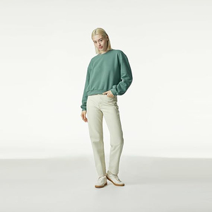 Letter Print <b>Sweatshirts</b> <b>Women</b> <b>Slogan</b> Design Crewneck Oversized Fit Long Sleeve Soft Fleece Cotton Blend Streetwear - Product Image 2