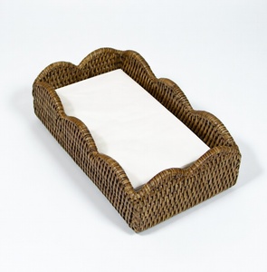 Decoraciones de mesa para Ramadán, servilleteros de ratán hechos a mano, cesta festoneada para guardar servilletas - Product Image 2
