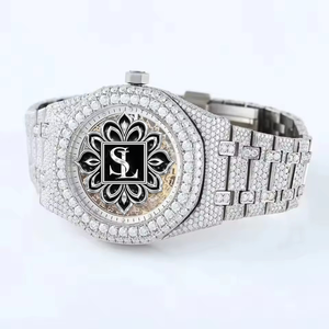 Reloj Esqueleto Completamente Cubierto de Diamantes para Hombre, Reloj Mecánico Automático con Incrustaciones de Diamantes Moissanite VVS, de Lujo - Product Image 2