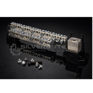 รางสายดินอะลูมิเนียมสำหรับระบบจ่ายไฟหลัก ความแข็งแรงสูง สำหรับงานเดินสายไฟในอาคารพาณิชย์ แบบ 2 ทาง 4 ทาง - Product Image 1