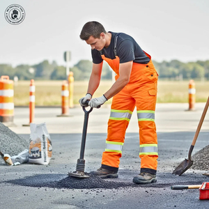 Salopette de travail unisexe haute visibilité orange TAGCO SAFETY certifiée ANSI/ISEA 107-2020, en polyester, avec bandes réfléchissantes, imperméable - Product Image 5
