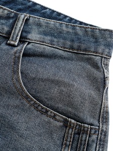 Shorts de Mezclilla para Hombre de Alta Calidad, Diseño Sólido, Hechos a Medida, Desgastados, 100% Algodón, Cintura Elástica, Estilo Veraniego con Bolsillos - Product Image 6