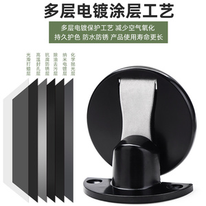 Butée de porte magnétique invisible haute résistance sans perçage, réglable en hauteur, anti-collision pour usage domestique - Product Image 2
