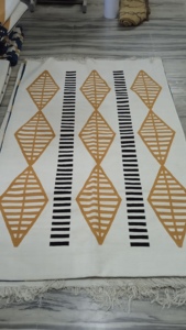 Alfombra Kilim de Lana Tejida a Mano, Alfombra Boho Geométrica, Alfombra Plana Hecha a Mano para Sala de Estar, Dormitorio - Product Image 2