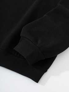 Sudaderas con Capucha Unisex Personalizadas, Conjunto Deportivo de Felpa Negra, Sudadera con Cuello Redondo Estilo Y2K, Conjuntos de Joggers al por Mayor, OEM, Marca Privada, ODM, Ropa Deportiva B2B - Product Image 4