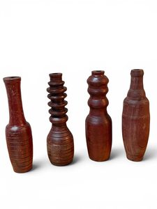 Florero de madera artesanal para suelo |   Florero Decorativo Moderno en Color Marrón Púrpura con Acabado de Madera Pulida |   R HANDICRAFT Hogar Artesanal - Product Image 2