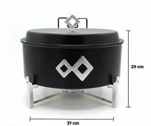 Cazuela de Acero Inoxidable de Lujo con Forma de Cúpula Acanalada, Olla Decorativa para Servir en Buffet, Vajilla para Hoteles, Restaurantes y Servicios de Catering - Product Image 4