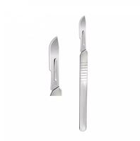 Lames chirurgicales stériles jetables en acier de haute qualité pour kits médicaux, certifiées CE, instruments de fourniture hospitalière manuels