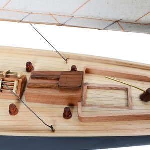 Y070 Pen Duick - Maqueta de Yate Pintada a Mano, Decoración Náutica de Madera de Cedro Hecha a Mano para Mesa, Artículo de Colección Marítima, 67Lx13Wx80H cm - Product Image 5
