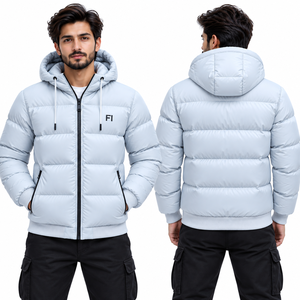 Chaquetas Acolchadas de Invierno para Hombre con Capucha de Calidad Premium, Chaquetas Acolchadas Personalizadas al por Mayor, Proveedor de Chaquetas Impermeables con Logotipo Frontal - Product Image 3
