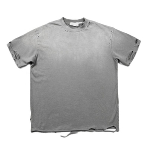 เสื้อยืดทรงบ็อกซี่ แขนเสื้อแบบดรอปโชว์เดอร์ ความยาวครอป สำหรับผู้ชาย พิมพ์โลโก้ตามสั่ง คุณภาพสูง เสื้อยืดลำลองสำหรับผู้ชาย มีจำหน่าย - Product Image 1