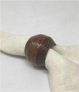 Anneau de serviette en bois géométrique moderne, écologique, durable, personnalisable, naturel, fait main, pour mariage, hôtel, restaurant - Product Image 1