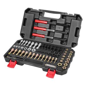 61-Piece Auto Repair <b>Tool</b> Set UNC UNF Metric <b>Thread</b> Chaser Rethreading <b>Tool</b> Kit with 28 Taps 28 Dies 3 <b>Thread</b> Files - Product Image 4