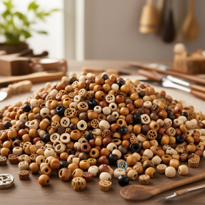 Perles en bois naturel non finies en vrac, perles rondes d'espacement pour la peinture, la fabrication de bijoux et la décoration artisanale - Product Image 3