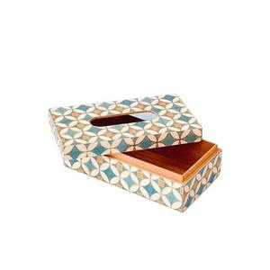 Caja de pañuelos decorativa hecha a mano de MDF impreso para mesa u oficina y uso doméstico, disponible al mejor precio. - Product Image 1