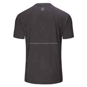 T-shirt en coton peigné à anneaux Hanes, design personnalisé, faible MOQ, tissu respirant, spandex, pour la salle de sport - Product Image 5