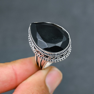 Gorgeous Hot Selling Trendy Modern Black Tourmaline Gemstone <b>Ring</b> Solid <b>925</b> Sterling <b>Silver</b> Handmade Jewelry Wholesale Factory P - Product Image 2