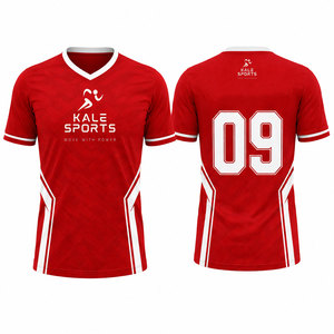 เสื้อฟุตบอลพิมพ์ลายแบบ Sublimated สำหรับผู้ชาย พร้อมชื่อ/หมายเลขทีมที่กำหนดเอง ชุดกีฬาระบายอากาศได้ดีสำหรับนักฟุตบอล - Product Image 4