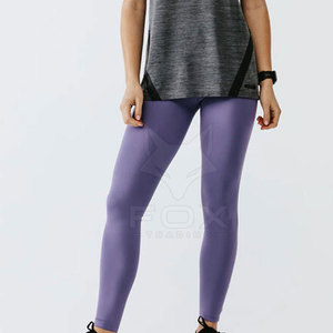 Leggings de yoga en tricot à taille élastique de bonne qualité, confortables, avec logo personnalisé, prix abordable, vente en ligne - Product Image 2