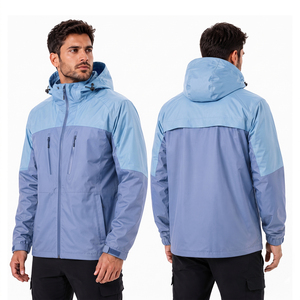 <b>Mens</b> Breathable Jacket Outdoor Waterproof Windbreaker Hoodie Jacket <b>Raincoat</b> for Hiking Camping Mountain Custom Logo - Product Image 2