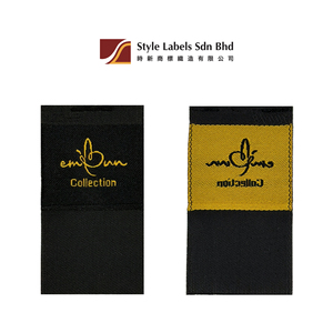 Etiquetas de Estilo de Primera Calidad, Etiquetas Tejidas Personalizadas, Lavables, Rectangulares, con Pliegue Central, Corte Láser, Etiquetas Cosidas para Prendas, Agregar Logotipo de la Empresa - Product Image 2