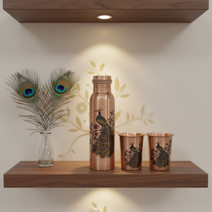 Premium Seamless <b>Copper</b> Water Bottle Matt Finish Ayurvedic <b>Copper</b> Flask Custom Logo Bulk Supply Handmade <b>Copper</b> Bottle - Product Image 3