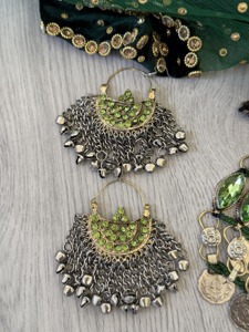 Conjunto de Joyería Afgana Tradicional Hecho a Mano, Conjunto de Collar Afgano para Novia, Boda o Fiesta, Conjunto de Gargantilla con Espejo y Monedas - Product Image 4