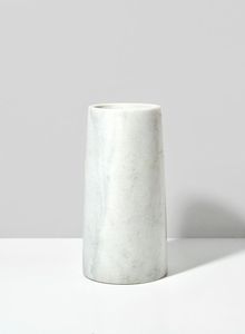 Jarrón cilíndrico de mármol blanco, hecho a mano, de lujo, ideal para la decoración de la mesa del hogar moderno. - Product Image 4
