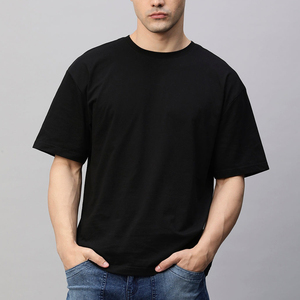 T-shirt de sport pour homme, léger, personnalisé, à épaules tombantes, doux, respirant, col montant, manches longues, col rond, coupe oversize, vierge, vente en gros - Product Image 4