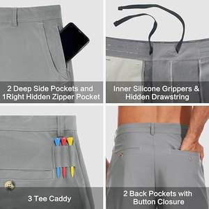 กางเกงกอล์ฟผู้ชายแบบยืดได้ 7/9 นิ้ว - กางเกงลำลองแบบไฮบริดน้ำหนักเบา ทรงตรง 5 กระเป๋า แห้งเร็ว UPF50 - Product Image 4