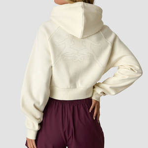 Sudadera con capucha corta a la moda, tela ligera y transpirable, ajuste cómodo para atuendos casuales y estilo urbano - Product Image 2