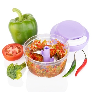 Tritatutto a mano tritatutto a cipolla vegetale affettatrice per aglio compatto maneggevole Mixer resistente costruzione in plastica leggera - Product Image 6