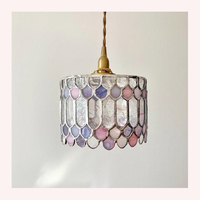 Lustre en verre opale fait main de style nordique de luxe en forme de diamant, thèmes Pâques, Noël, Saint-Valentin, respectueux de l'environnement