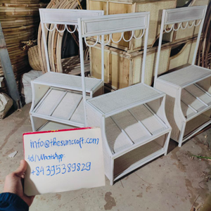 Carrito de Mercado Rodante de Mimbre Hecho a Mano, la Mejor Opción, Carrito de Compras para Niños, Carrito de Juego de Mimbre con Ruedas, Juguete de Simulación para Interiores y Exteriores - Product Image 5