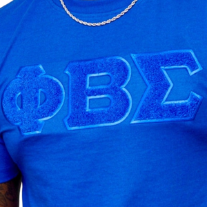 Camiseta de Chenilla Sólida Phi Beta Sigma Azul para Hombre, Camiseta con Letras Griegas, Ropa de Fraternidad Premium, Manga Corta, Corte Clásico, Estilo Casual - Product Image 6