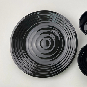 [Vente directe d'usine] Résine PGT fabriquée à Taïwan, résistante. Couverts durables et élégants - Assiette noire - Product Image 1