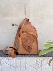 Nouveauté : Sac à bandoulière en cuir sculpté, élégant et tendance, sac de voyage en cuir véritable, facile à transporter, multi-usages - Product Image 5