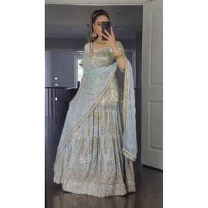 New Designer Party Wear Look <b>Top</b> ,<b>Lehenga</b> Salwar And Dupatta UC-307 - Product Image 3