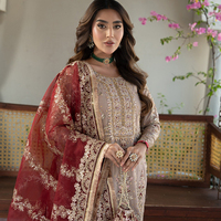 Produit le plus tendance : Vêtements indiens et pakistanais pour mariage et Diwali, robe 3 pièces avec broderie, tenue de soirée prête-à-porter pour femmes