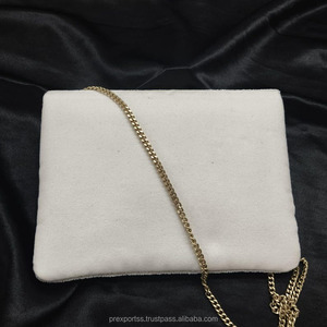 Handmade Satin Beaded <b>Clutch</b> Bag Designer Embroidery Purse Custom Luxury High Quality Evening <b>Wedding</b> Party Handbag Chain Strap - Product Image 5