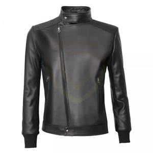 Chaqueta de Motociclista de Cuero Vacuno Genuino Premium para Hombre, Chaqueta de Invierno Negra, Chaquetas de Cuero para Hombre - Product Image 4