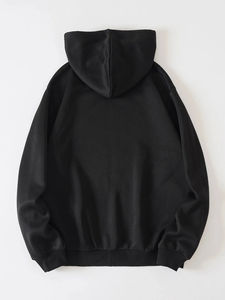 Nouveau sweat à capuche élégant en molleton 100 % coton avec strass, conception de logo au dos, coupe oversize, vente en gros pour la fabrication hivernale - Product Image 2