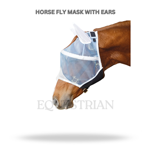 Equestrian Tools Horse <b>Fly</b> <b>Mask</b> with Ears (Mesh Material) Customized Equestrian Protection for Riding Training and Outdoor Use - Product Image 2