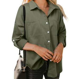 Chemises habillées pour femmes de qualité supérieure, chemisiers pour femmes, chemises habillées blanches teintées, imprimées sur mesure, pour le bureau - Product Image 6