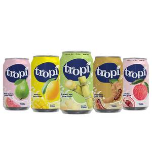 Bebida Tropi Juice 330ml Lata Corta de Aluminio 100% Puré de Frutas Saborizado Bajo en Grasa Esterilizado Recién Exprimido Guayaba Mango Piña - Product Image 4