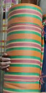 Rollo de Tela Tejida de Nailon Recubierto de PVC Reciclado, Ecológico, con Múltiples Rayas, Textil Duradero de Peso Medio para Bolsas de Compra - Product Image 3