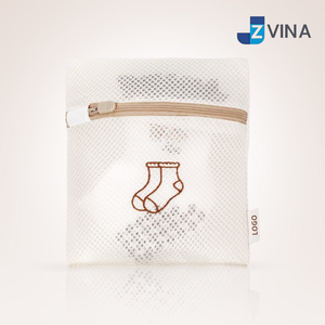 Bolsa de Lavandería de Malla de Poliéster Reutilizable con Logotipo Personalizado y Cierre para Calcetines, Uso Doméstico - Product Image 3