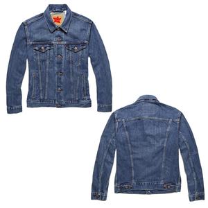 Blouson aviateur vintage en jean pour homme Manteau en jean solide et décontracté à la mode pour l'hiver - Product Image 3