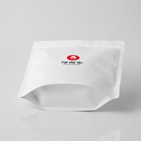 Sachet d'emballage de café imprimé sur mesure, directement de l'usine, noir mat, à fond plat, avec valve et fermeture éclair refermable, logo personnalisé